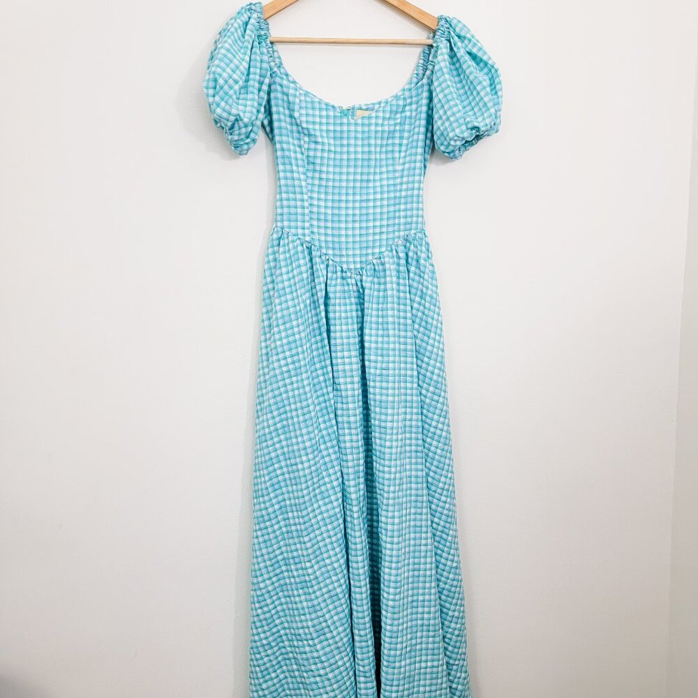 Fashion Brand Company Virgin Gown in Green Gingham Plaid XS